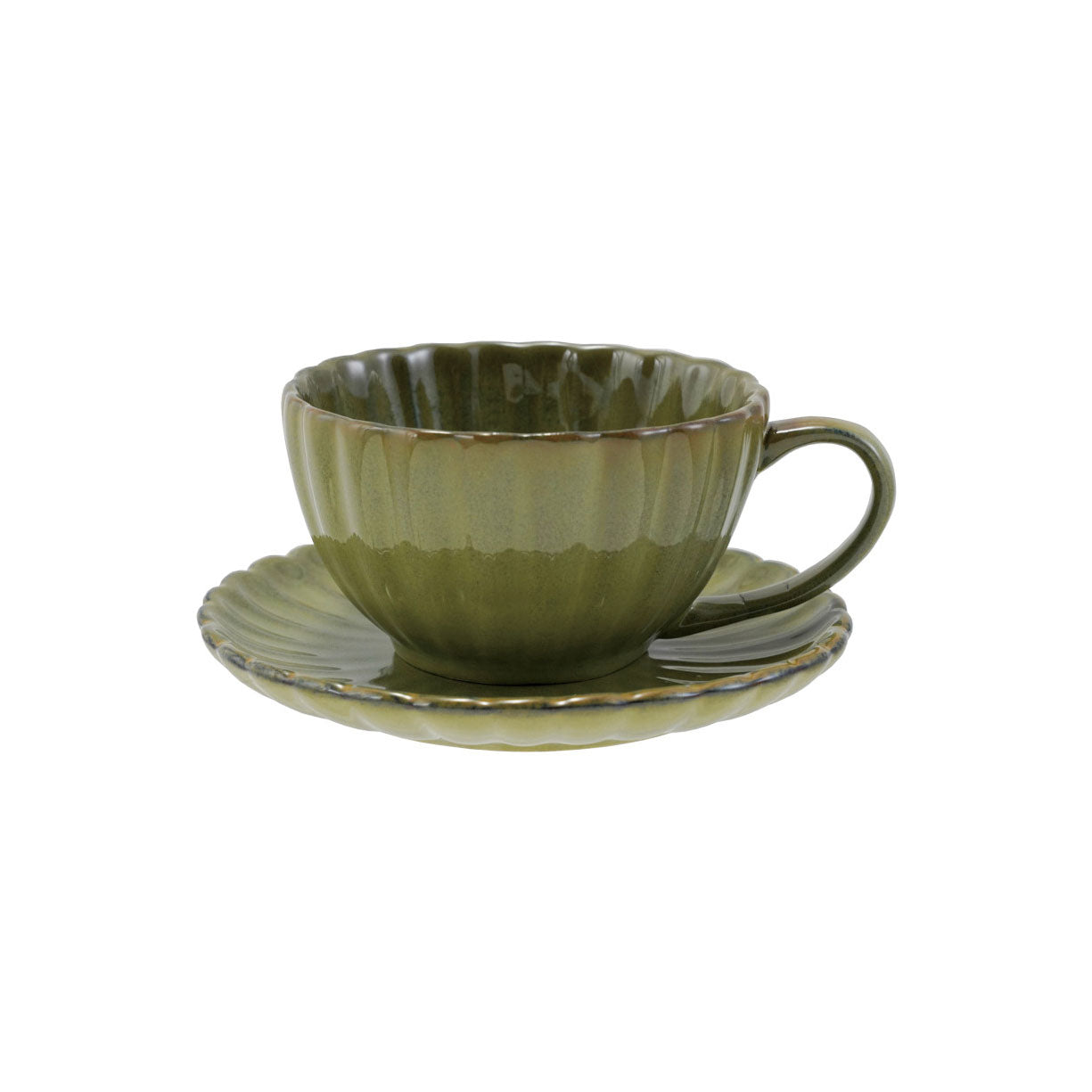 Sage Green Mug with Saucer