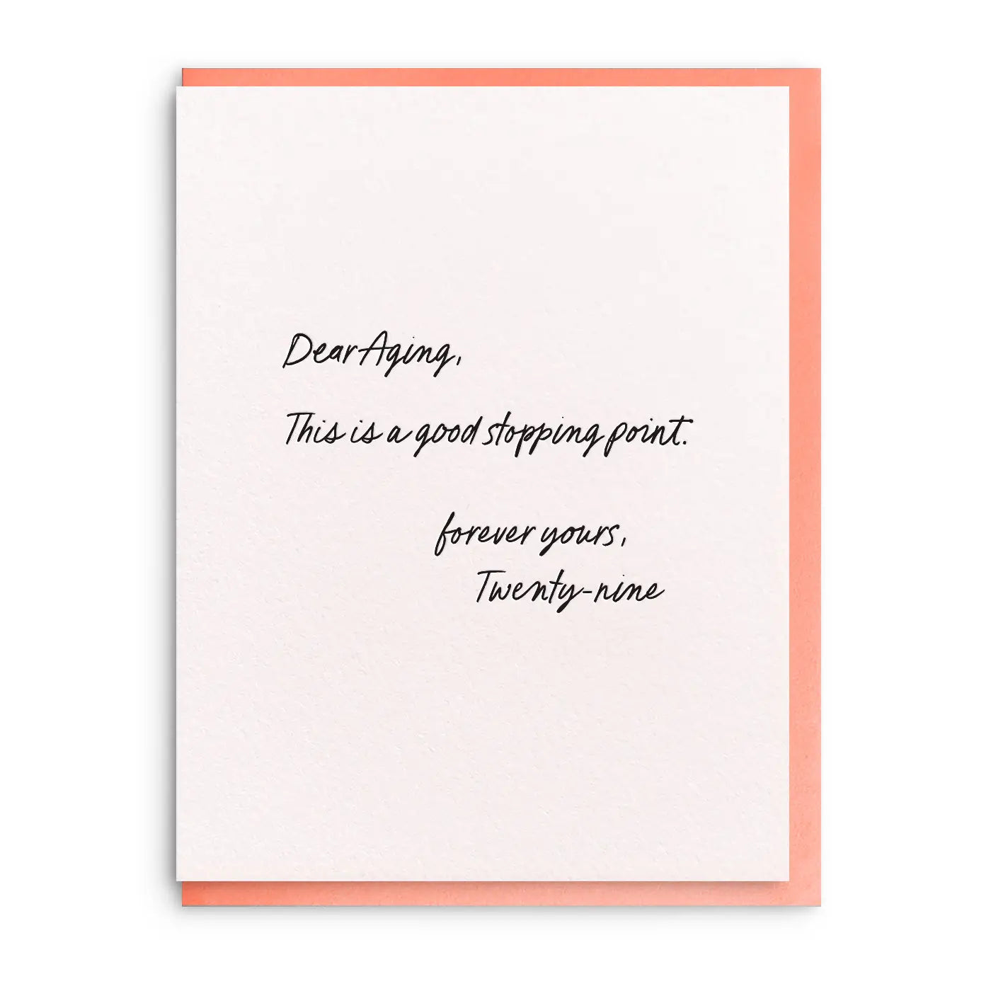 Dear Aging Birthday Card