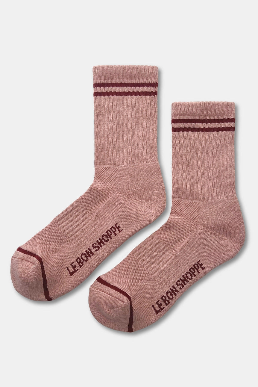 Vintage Pink Boyfriend Socks