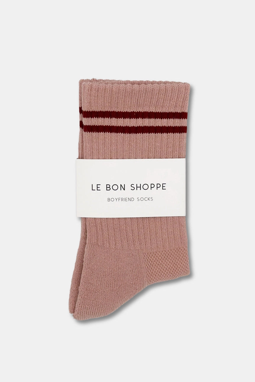 Vintage Pink Boyfriend Socks