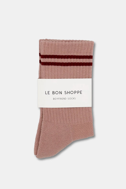 Vintage Pink Boyfriend Socks