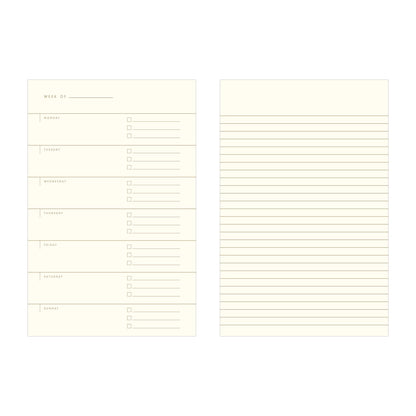 Ruler Grid Undated Weekly Planner Journal