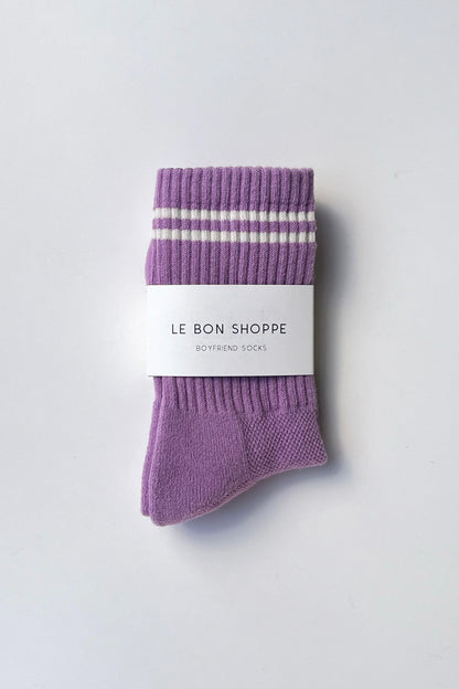 Le Bon Shoppe Grape Boyfriend Socks