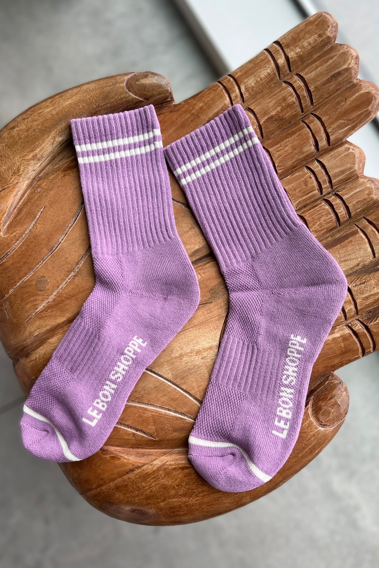 Le Bon Shoppe Grape Boyfriend Socks