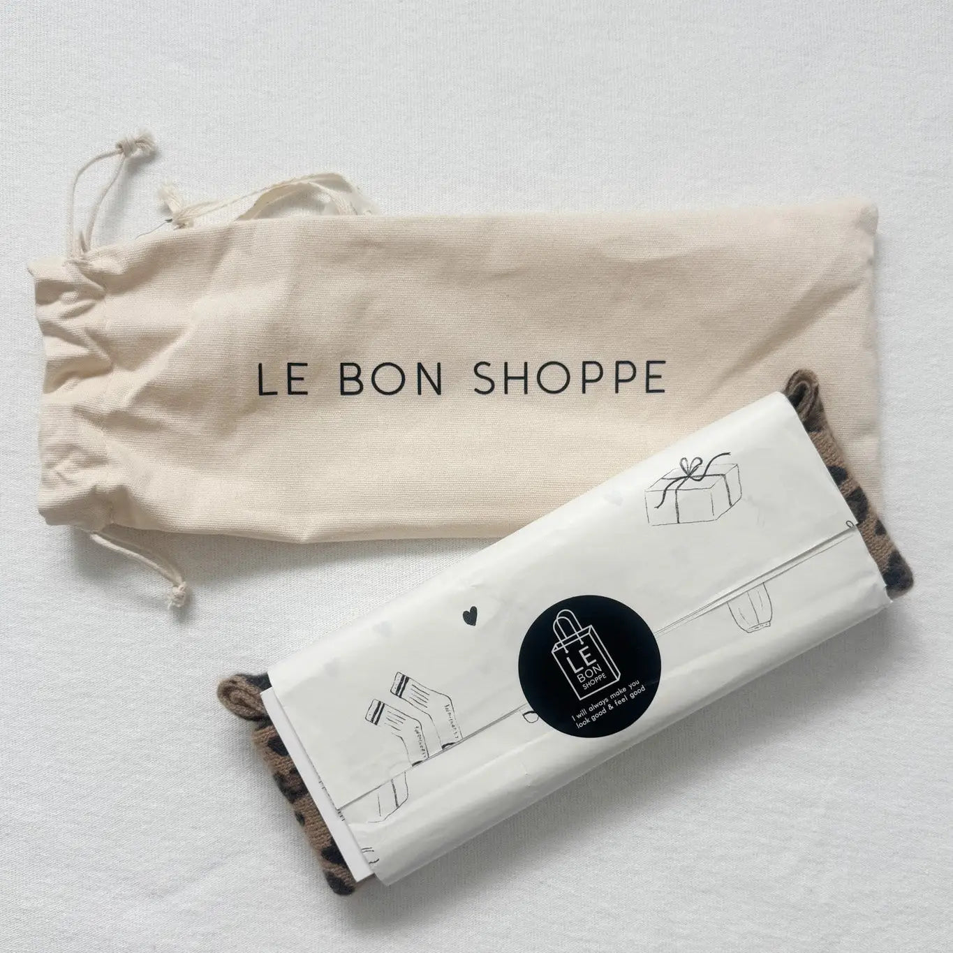 Le Bon Shoppe Leopard Cashmere Bandana