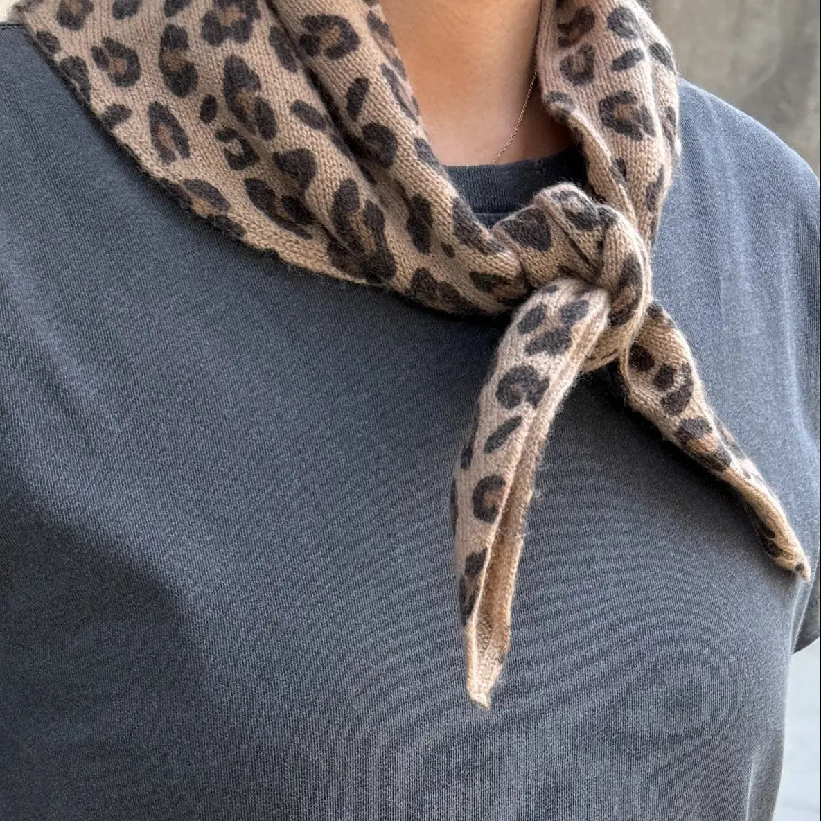Le Bon Shoppe Leopard Cashmere Bandana