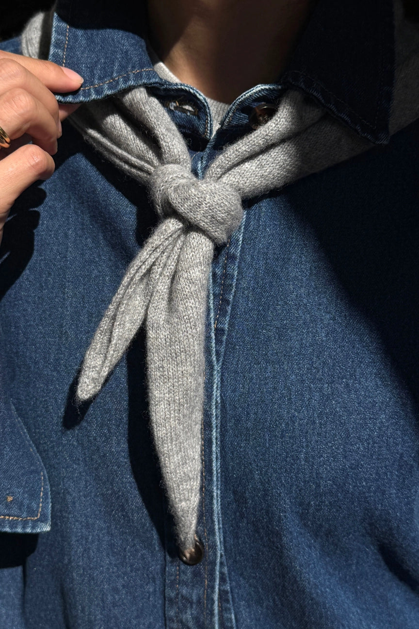 Grey Cashmere Bandana